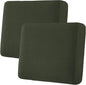 H.VERSAILTEX Super Stretch Individual Seat Cushion Covers Sofa Covers Couch Covers Slipcover Sets Thick Jacquard Textured Twill Fabric (2 Piece Large Sofa Cushion Covers, Olive)