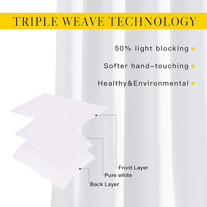 NICETOWN White Room Darkening Draperies and Curtains - Home Fashion Energy Saving Grommet Top Room Darkening Drape Panels for Bedroom (Set of 2, 66 by 90 Inch, White)