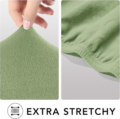 PureFit Super Stretch Sofa Slipcover – Spandex Non Slip Soft Couch Sofa Cover, Washable Furniture Protector with Non Skid Foam and Elastic Bottom for Kids, Pets （Loveseat, Sage Green）