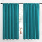 NICETOWN Peacock Blue Blackout Curtains Panels for Window, Thermal Insulated Rod Pocket Blackout Drapes/Draperies for Living Room (2 Panels, W52 x L63 inches)
