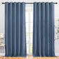 NICETOWN Room Darkening Curtains for Windows - Home Fashion Energy Saving Grommet Top Thermal Insulated Drapes for Bedroom/Patio Door (Stone Blue, 1 Pair, 66 by 90 Inch)