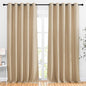 NICETOWN Blackout Curtains Panels for Living Room, 2 Panels, 66 x 92 Inch, Biscotti Beige, 3 Pass Microfiber Noise Reducing Thermal Insulated Solid Ring Top Blackout Window Drapes