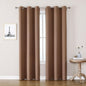 ChrisDowa Grommet Room Darkening Curtains for Bedroom and Living Room - 2 Panels Set Thermal Insulated Blackout Curtains (Cappuccino, 42W x 84L)