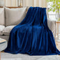JIAHANNHA Classic Blue Throw Blanket Fleece Blanket Throw Size(60 by 80 Inches),Super Soft Cozy Plush Blanket for Couch Sofa Bed,Lightweight Warm Bed Blankets for Adults,All Season
