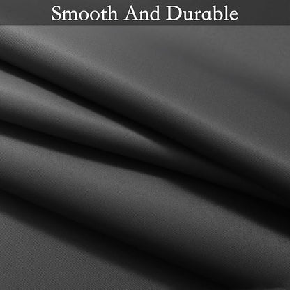 SimpleHome Ombre Room Darkening Curtains for Bedroom, Gradient Black to Grey White Light Blocking Thermal Insulated Grommet Window Curtains/Drapes for Living Room,2 Panels, 62x96 inches Length