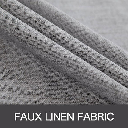 MIULEE Linen Texture Curtains for Bedroom Solid 100% Blackout Thermal Insulated Grey Curtains Grommet Room Darkening Curtains/Draperies Luxury Decor for Living Room Nursery 52x108 Inch (2 Panels)