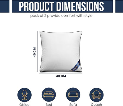 Utopia Bedding Throw Pillow Inserts (Pack of 2, White), 16 x 16 Inches Decorative Indoor Pillows for Sofa, Bed, Couch, Cushion Sham Stuffer
