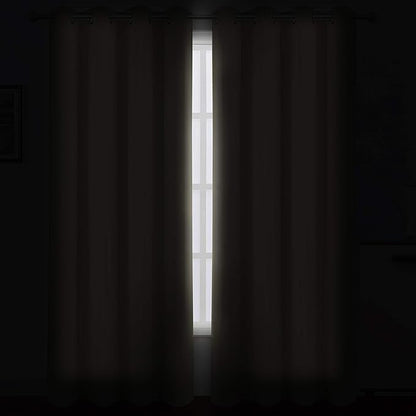 LEMOMO Beige Thermal Blackout Curtains/52 x 95 Inch/Set of 2 Panels Room Darkening Curtains for Bedroom