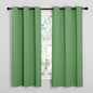 NICETOWN Froest Green Blackout Curtains 54 inches Length for Cafe, 2 Panels, 34" Wide, Thermal Insulated Decoration Drapes for Small Window