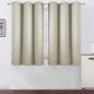 LEMOMO Light Beige Thermal Blackout Curtains/42 x 63 Inch/Set of 2 Panels Room Darkening Curtains for Bedroom