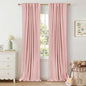 100% Blackout Shield Linen Blackout Curtains for Bedroom 108 Inches Long, Back Tab/Rod Pocket Living Room Drapes, Thermal Insulated Blackout Curtains 2 Panels Set, 50" W x 108" L,Baby Pink