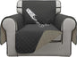 ISSUNTEX Double Protection 100% Waterproof Chair Sofa Cover for Living Room, Reversible Furniture Protector for Dogs, Pets, Kids (Chair, Dark Gray/Beige)