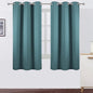 LEMOMO Sea Teal Thermal Blackout Curtains/42 x 63 Inch/Set of 2 Panels Room Darkening Curtains for Bedroom