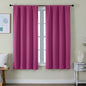 Simplebrand Ava Hot Pink Blackout Curtains for Bedroom 63 Inch Length 2 Panels Set, Privacy Thermal Insulated Rod Pocket Door Window Curtains for Patio French Door Front Door, W40 x L63 Inch