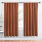 NICETOWN Blackout Curtains and Drapes - Thermal Insulated Solid Rod Pocket Blackout Draperies/Panels (Burnt Orange, 1 Pair, 52 by 72 inches)