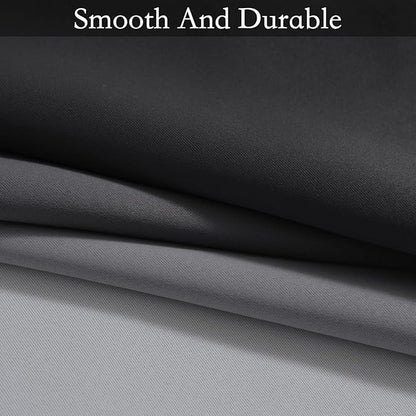 SimpleHome Ombre Room Darkening Curtains for Living Room, Light Blocking Gradient Black to Grey White Thick Thermal Insulated Grommet Window Curtains/Drapes for Bedroom, 2 Panels, 42x63 inches Length