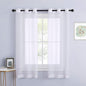 NICETOWN Sheer Curtains 63 inch Length - Grommet Living Room Curtain Panels Voile Textured Soft and Lightweight Window Treatments for Bedroom Decor, W37 x L63, 2 Pieces