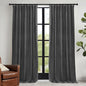 RYB HOME Grey Velvet Curtains 90 inches - Super Soft Blackout Curtains Thermal Insulated Drapes Heat Block Room Darkening Panels for Bedroom/Studio, Wide 52 x Long 90, Grey, 2 Panels