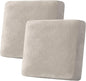 H.VERSAILTEX Velvet Stretch Couch Cushion Cover Plush Cushion Slipcover for Chair Loveseat Sofa Cushion Furniture Protector Seat Cushion Sofa Cover (2 Piece Large Sofa Cushion Covers, French Oak)