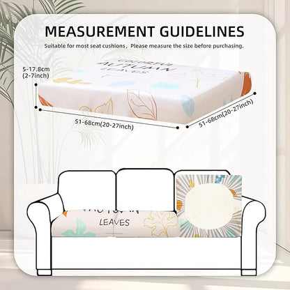 8Pcs Stretch Patio Cushion Covers,Outdoor Couch Covers Replacement,Outdoor Couch & Sofa Slipcovers,for Patio Furniture Cushion Covers,Washable Reusable urniture Protector(Chrysanthemum,8PCS)