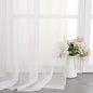 Simplebrand Ivory Sheer Curtains 108 Inches Long, Extra Long Rod Pocket Solid Color Window Sheer Curtain Panels, Elegant Curtains & Drapes for Living Room, Bedroom 2 Panels (Ivory, 42" W x 108" L)