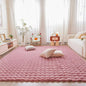 Pink Rabbit Plush Rug 8'x10', Fluffy Faux Fur Shaggy Area Rug for Nursery, Kids Room Decor, Soft Fuzzy Carpet for Living Room, Bedroom, Teen Girls Room