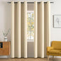 MIULEE 90" Long Room Darkening Curtains Thermal Insulated Drapes Solid Window Treatment Set Grommet Top Light Blocking Blackout Curtain for Living Room/Bedroom 2 Panels Cream Beige