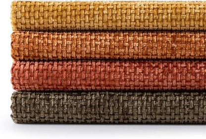 MIULEE Pack of 4 Orange/Yellow Couch Throw Pillow Covers 20x20 Inch Halloween Soft Decorative Chenille Pillows Farmhouse Accent Cushions for Boho Home Decor Spring Sofa Bedroom Living Room