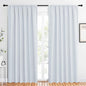 NICETOWN Bedroom Window Curtain Panels - Window Treatment Thermal Insulated Rod Pocket Room Darkening Curtains/Drapes for Patio Door (Greyish White, 2 Panels, 62 in x 84 in (W x L))