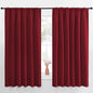 NICETOWN Blackout Curtains for Bedroom, Blackout Curtain Panels, Burgundy Red, 1 Pair, 70 by 63-inch, Window Treatment Energy Saving Thermal Insulated Solid Rod Pocket Blackout Drapes/Draperies