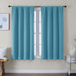 Simplebrand Ava Turquoise Short Blackout Curtains for Bedroom 54 Inches Long 2 Panels Set, Solid Thermal Insulated, Energy Saving Window Treatment Curtains Blackout Drapes, W40 x L54 Inch, Turquoise