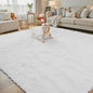Rugs for Living Room 8x10, Alfombras para Salas Fluffy Shag Large Fuzzy Plush Soft Area Rug, Shaggy Carpets for Bedroom, Kids Boys Girls Home Decor Aesthetic(8 x 10, White)
