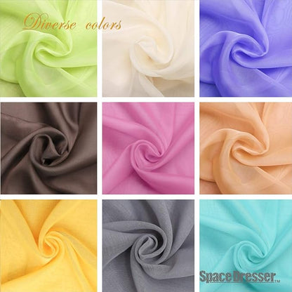 SpaceDresser Sheer Voile Window Treatment Rod Pocket Curtain Panels for Kitchen Bedroom Living Room Drapes Sunlight Filtering Privacy Semi Home Decor Assorted Colors Sizes (Cyan Blue, 52 W x 54 L)
