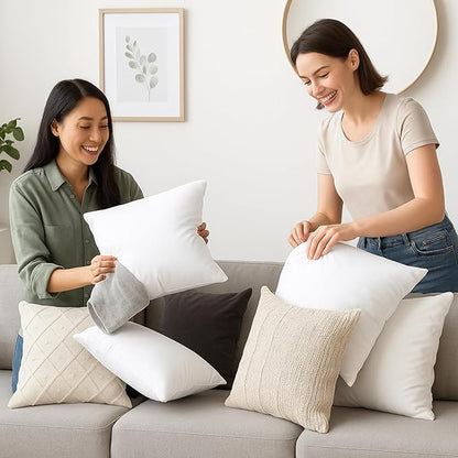 LANE LINEN 12x20 Pillow Insert - Pack of 2 White Decorative Pillows for Sofa Bed, Fluffy Pillow Inserts for Cushion Covers, Bed, Couch Pillows for Living Room