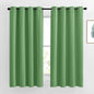 NICETOWN Insulated Blackout Curtains and Drapes - Microfiber Energy Saving Thermal Insulated Solid Grommet Blackout Draperies for Kitchen (1 Pair, 52 inches by 54 Inch, Forest Green)