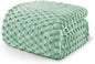 Exclusivo Mezcla Fleece King Blanket for Bed, Extra Large Fuzzy Sage Green Bed Blankets, Soft Cozy Plush Sofa Throws for All Seasons, 90x104 Inches