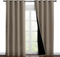 NICETOWN Taupe Full Shade Curtain Panels, Pair of Energy Smart & Noise Blocking Out Blackout Drapes for Dining Room Window, Thermal Insulated Guest Room Lined Window Dressing(Taupe, 55 x 86 inch)