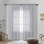 OVZME Light Grey Sheer Curtains 72 Inches Long 2 Panels - Soft Light Filtering Window Sheer Panels for Living Room/Bedroom, Top Dual Rod Pocket, 1 Pair, Each 42Wx72L Inches