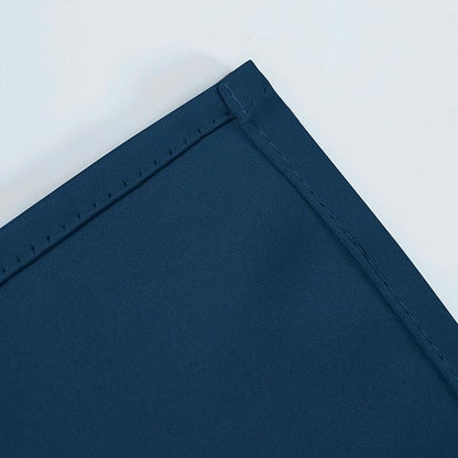 LEMOMO Blackout Curtains 66 x 72 Inch Long Navy Blue Curtains Set of 2 Panels Room Darkening Curtains for Bedroom and Living Room