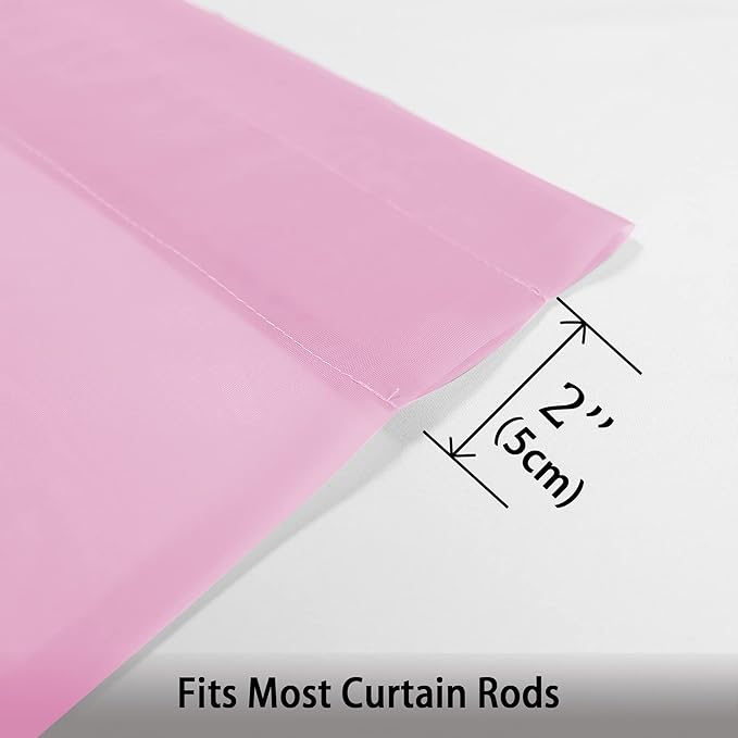 OWENIE Sheer Curtains Light Pink, Sheer Curtains 63 inches Length 2 Panels Set, Rod Pocket Voile Fimly Sheer Drapes for Living Room/Bedroom, 2pcs, Each 42" W x 84" L