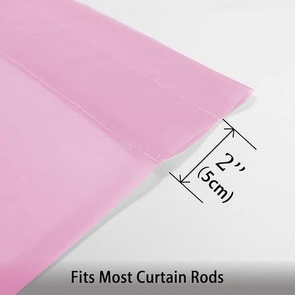 OWENIE Sheer Curtains Light Pink, Sheer Curtains 63 inches Length 2 Panels Set, Rod Pocket Voile Fimly Sheer Drapes for Living Room/Bedroom, 2pcs, Each 42" W x 84" L