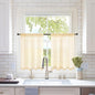 MIULEE 2 Panels Red Kitchen Tiers Half Window Sheer Curtains Rod Pocket Translucent Voile Drapes for Kitchen Bathroom Small Windows 29 by 36 Inch Cream Beige