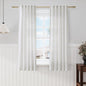 Off White Linen Curtains 63 inches Long for Bedroom Back Tab Sheer White Curtains Narrow Mini Skinny Door Decor Cotton Textured Gauze Curtain for Bathroom Kitchen 2 Panel Set 38x63