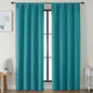 Simplebrand Ava Teal Blackout Curtains for Bedroom 84 Inch Length 2 Panels Set, Solid Thermal Insulated Privacy Nursery Window Treatment Curtains Blackout Drapes, W40 x L84 Inch, Teal
