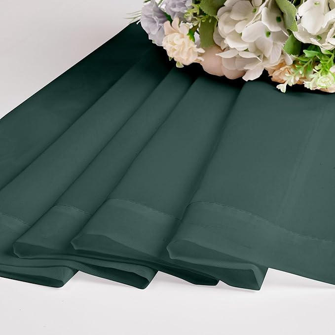 OWENIE Green Sheer Curtains 78 Inches Long for 2 Panels Set for Christmas, Solid Light Filtering Fimly Voile Sheer Curtains for Living Room Bedroom, Hunter Green, 42" x78