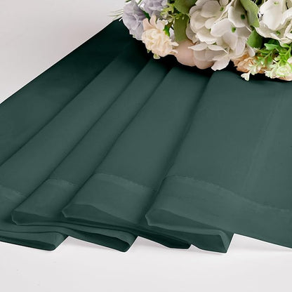 OWENIE Green Sheer Curtains 54 Inch Length 2 Panels Set for Christmas, Clear Sheer Short Curtains for Small Window, 2 Pcs Total 84 Width 54 Long, Green