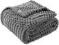 60x80 Inch Grey Twin Blanket - Soft & Fluffy Fleece, Cute & Aesthetic, Perfect for Sofa, Couch, Chair, Bed, Living Room & Bedroom, All-Season Use, Plush & Cozy Decorative Blanket