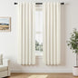 Pitalk Natural Cream Linen Blackout Curtains 64 Inch Length 2 Panels for Bedroom Living Room Black Out Linen Textured Window Drape Privacy Decorative Back Tab Rod Pocket Burlap Look Decor 42 x 64 Long