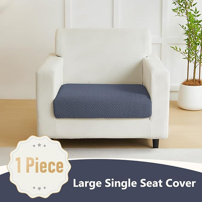 Couch Cushion Covers for Sofa Couch Covers Wear-Resistant Universal Sofa Cover Washable Stretch for Sectional Slipcovers (Texture-Gray Blue,Large Single Seat Cover)