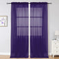 OWENIE Purple Sheer Curtains 96 Inch Length, Elegant Sheer Curtains for Bedroom, Window Voile Sheer Curtain Panels/Drapes/Treatment for Living Room, 2Pcs, Each 42" W x 96" L